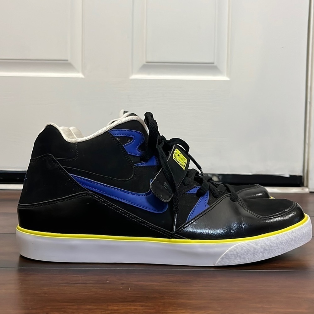 Nike Auto Force 180 Black‎ Neon Green Blue size 12 High Top Sneakers